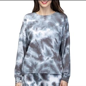 GreenTea Blue Tie Dye Sweatsuit Lounge wear Size XL Pants M top